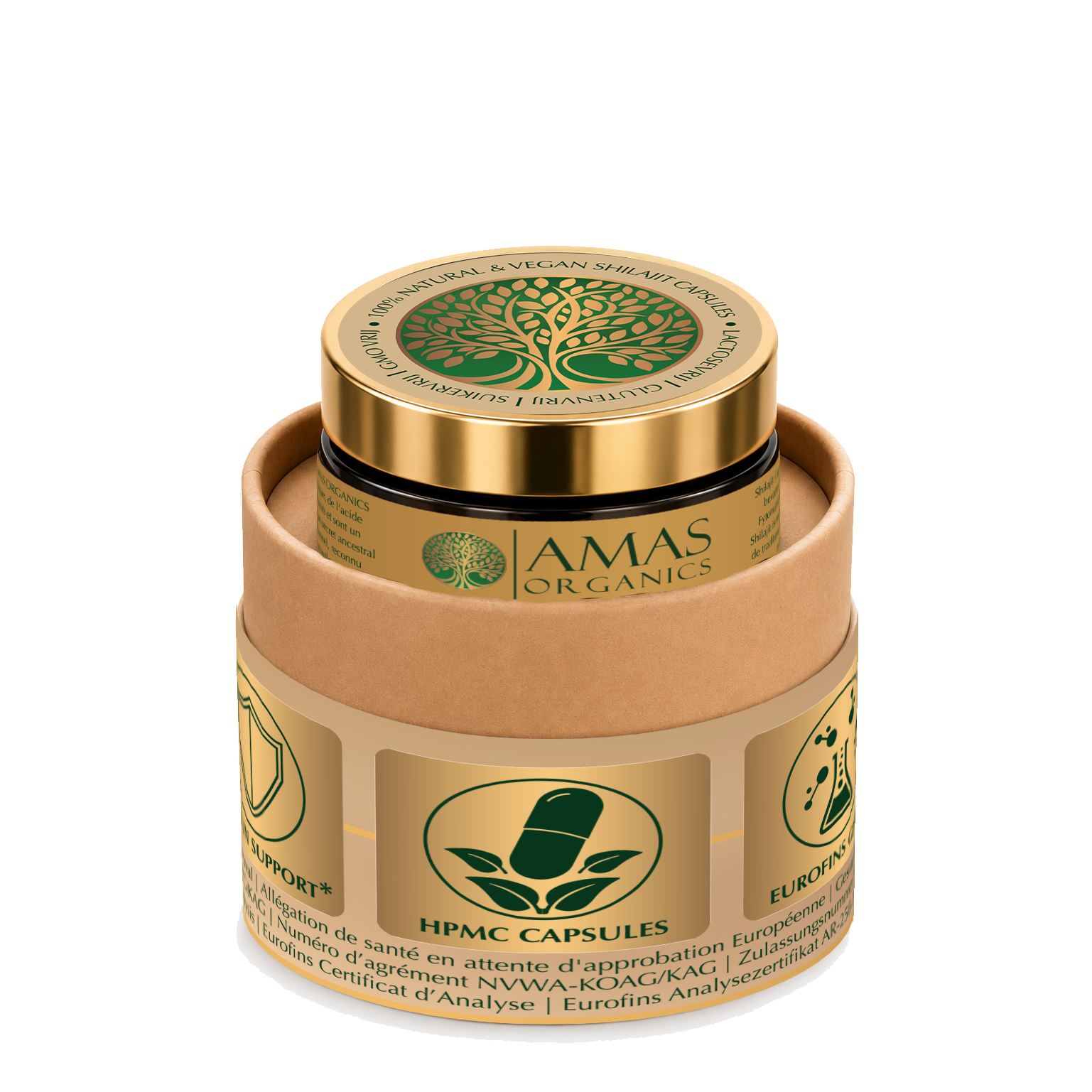 AMAS ORGANICS | 100% PURE HIMALAYAN SHILAJIT CAPSULES | ORGANIC AND VEGAN