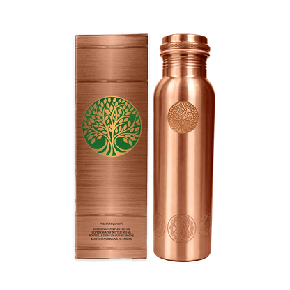 Koperen Waterfles Chakra - 950 ml