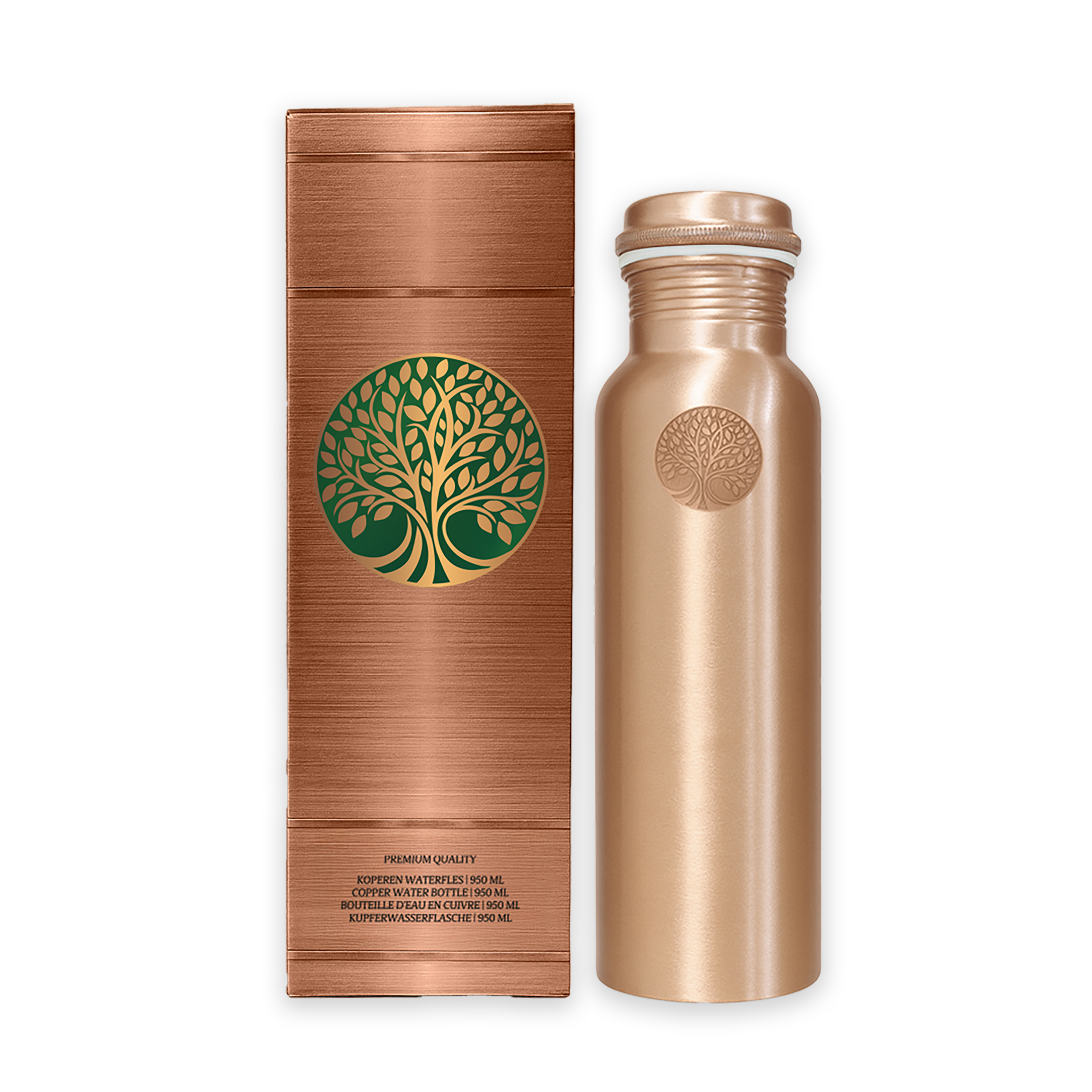 Koperen Waterfles Plain - 950 ml