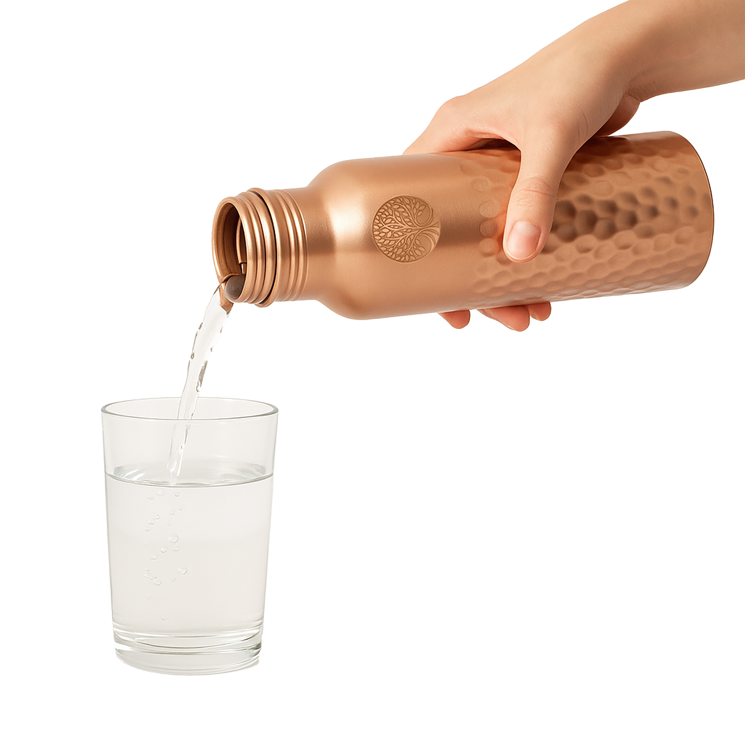 Koperen Waterfles Diamonds - 950 ml