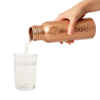 Koperen Waterfles Diamonds - 950 ml