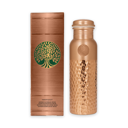 Koperen Waterfles Hammered - 950 ml