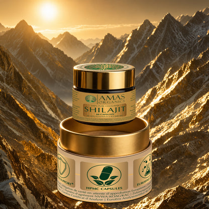 AMAS ORGANICS | 100% PURE HIMALAYAN SHILAJIT CAPSULES | ORGANIC AND VEGAN 