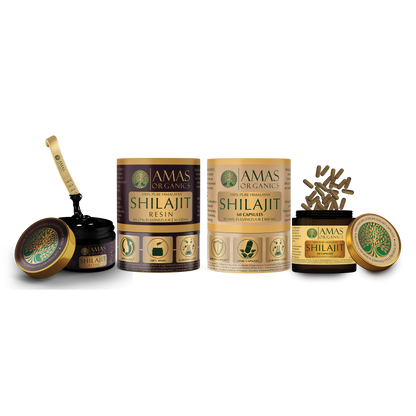 AMAS ORGANICS | 100% PURE HIMALAYAN SHILAJIT CAPSULES | ORGANIC AND VEGAN 