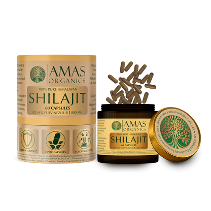 AMAS ORGANICS | 100% PURE HIMALAYAN SHILAJIT CAPSULES | ORGANIC AND VEGAN 