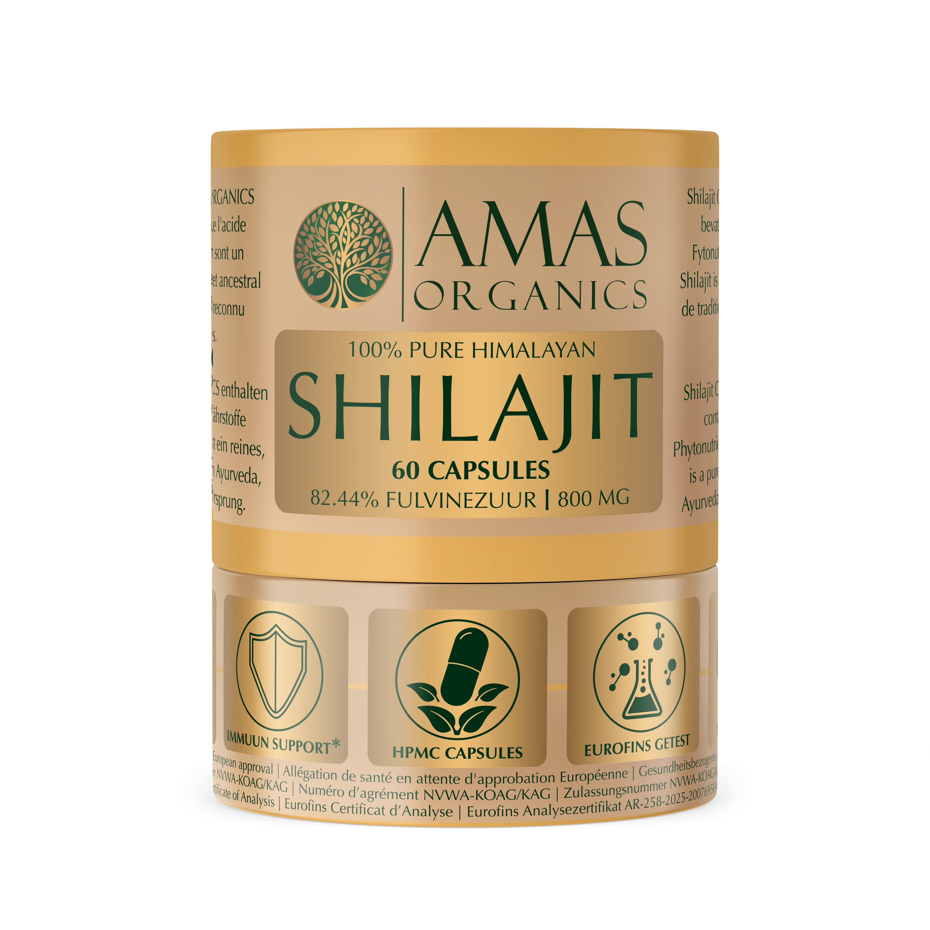 AMAS ORGANICS | 100% PURE HIMALAYAN SHILAJIT CAPSULES | ORGANIC AND VEGAN 